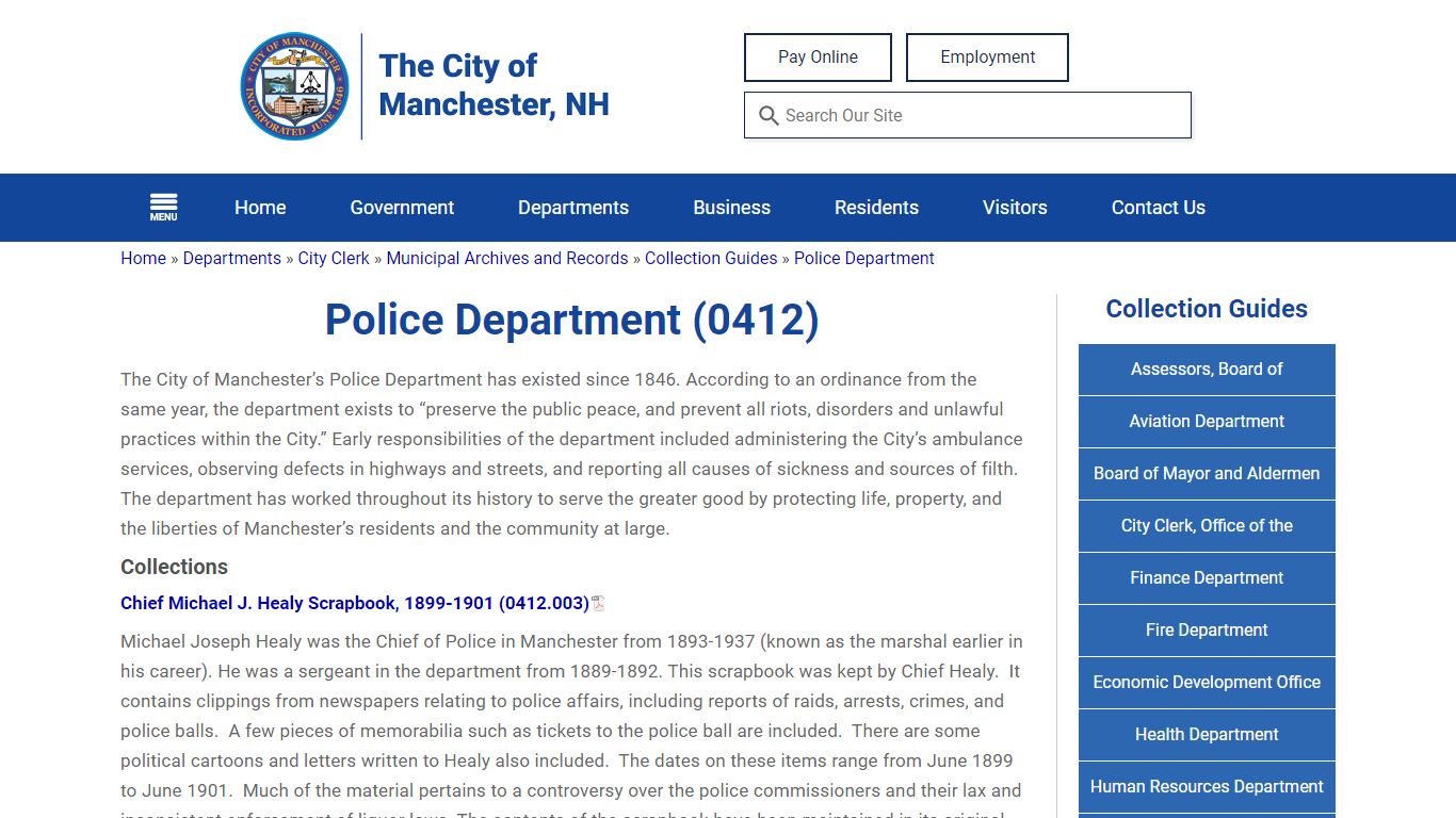Police Department - Manchester, New Hampshire