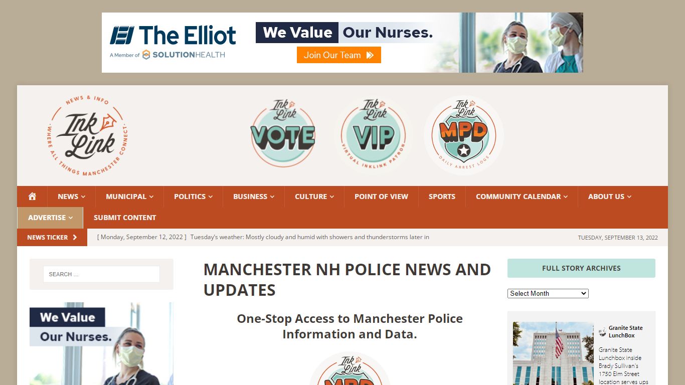 Manchester NH Police News and Updates | Manchester Ink Link